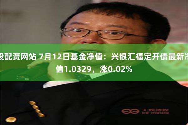 股配资网站 7月12日基金净值：兴银汇福定开债最新净值1.0329，涨0.02%