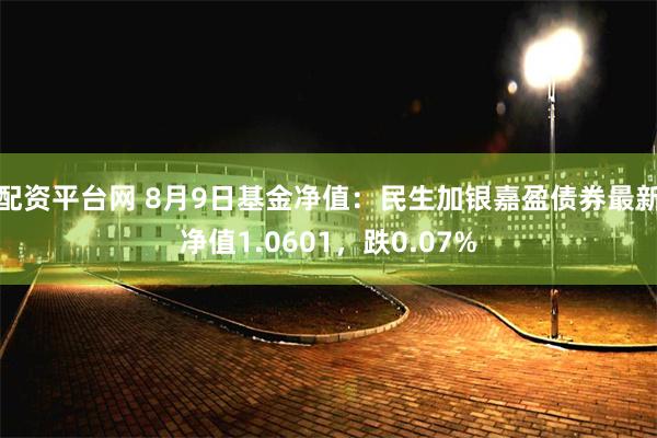 配资平台网 8月9日基金净值：民生加银嘉盈债券最新净值1.0601，跌0.07%