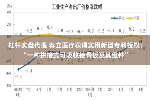 杠杆实盘代理 春立医疗获得实用新型专利授权：“一种拼接式可吸收接骨板及其组件”